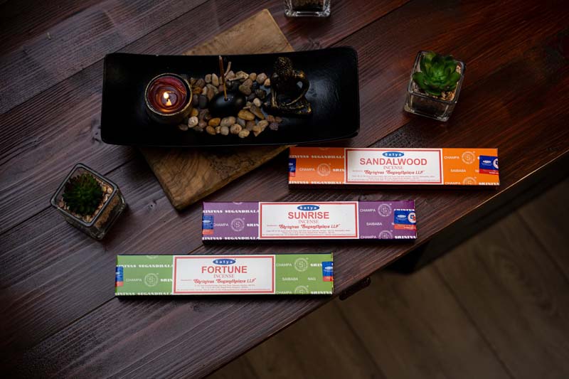 Satya incense packaging